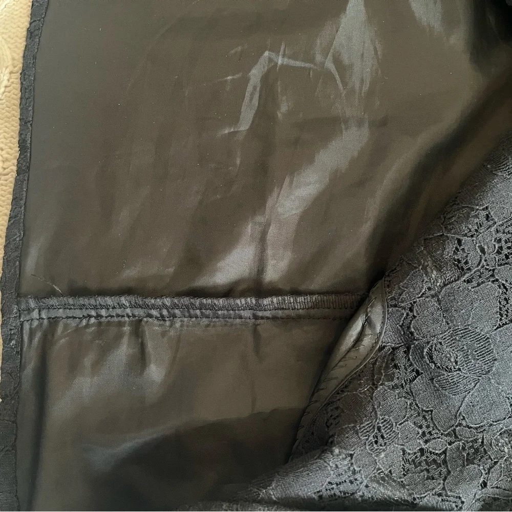 Talbots Black Lace Overlay Black Blazer Suit Jacket Women’s Size 14 - Picture 14 of 16